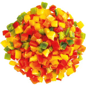 KM Bio Peperoni farbig Rissolée, 14 x 14 x 14 mm, 1 kg