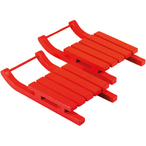 Support pour poêlons à raclette Luge, rouge, 17 x 9 cm, set de 2 pièces
