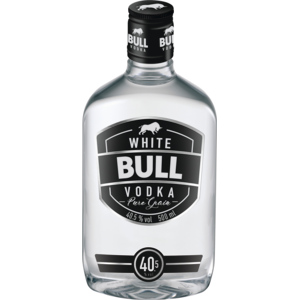 White Bull Vodka pure 40,5%, PET 50 cl