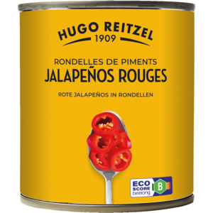 Hugo Reitzel Jalapenos rot in Scheiben, 3 x 2,95 kg