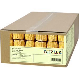 Ditzler Maiskolben einzeln TK, ca. 250 g, 2 x 2,5 kg