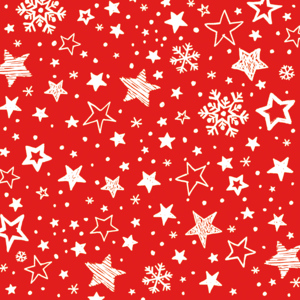 Atelier Servietten "Lovely Stars rot" 33 x 33 cm, Pack zu 20 Stück
