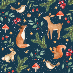Atelier Servietten "Winternight" 33 x 33 cm Pack zu 20 Stück