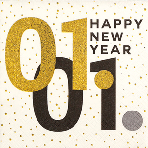 Homefashion Servietten "New Year Ahead", 33 x 33 cm Pack zu 20 Stück Homefashion Servietten "New Year Ahead", 33 x 33 cm Pack zu 20 Stück