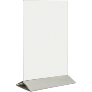Securit Acry Tischtafel mit Edelstahlfuss, A5, 23 x 15 cm Securit Acry Tischtafel mit Edelstahlfuss, A5, 23 x 15 cm