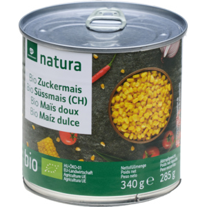 Natura Bio Sweet Corn, 12 x 340 g