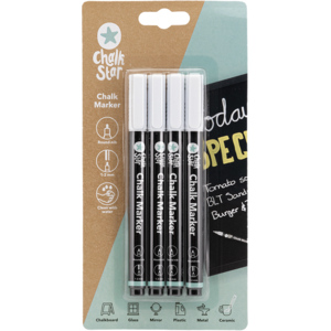 Kreidemarker 1 - 2 mm, weiss, Pack zu 4 Stück Kreidemarker 1 - 2 mm, weiss, Pack zu 4 Stück