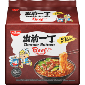 Nissin Nudelsuppe mit Rind, 5 x 100 g
