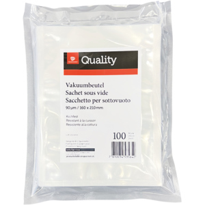 Quality Vakuumbeutel kochfest, 160 x 210 mm, 90my, Karton zu 5 x 100 Stück Quality Vakuumbeutel kochfest, 160 x 210 mm, 90my, Karton zu 5 x 100 Stück
