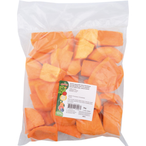Kürbis geschält ohne Kernhaus, 3 kg Kürbis geschält ohne Kernhaus, 3 kg