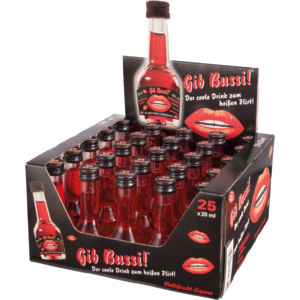 Gib Bussi! 20%, Multifrucht mit Wildkirschen & Wildhimbeeren, 25 x 2cl Gib Bussi! 20%, Multifrucht mit Wildkirschen & Wildhimbeeren, 25 x 2cl