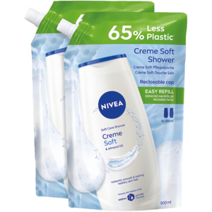 Nivea Dusch Creme Soft Refill, 2 x 500 ml