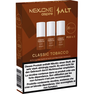 SALT NEXIONE POD 3pcs Classic Tobacco 20mg/ml 1.2ml