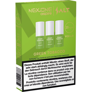 Salt NexiOne Pod 3pcs Green Tobacco 20mg/ml 1.2ml Salt NexiOne Pod 3pcs Green Tobacco 20mg/ml 1.2ml