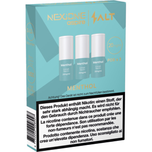 Salt NexiOne Pod 3pcs Menthol 20mg/ml 1.2ml Salt NexiOne Pod 3pcs Menthol 20mg/ml 1.2ml