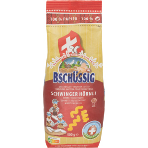 Bschüssig Urschweizer Schwinger Hörnli, 8 x 500 g Bschüssig Urschweizer Schwinger Hörnli, 8 x 500 g
