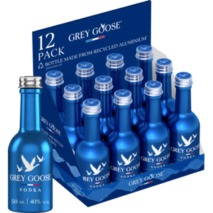 Grey Goose Vodka 40% Vol., Pack zu 10 x 12 Portionen x 5 cl Grey Goose Vodka 40% Vol., Pack zu 10 x 12 Portionen x 5 cl