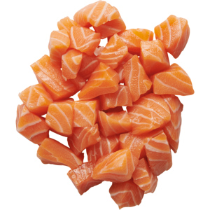 Quality ASC Lachs Ragout, ca. 20-30 g, ca. 1 kg Quality ASC Lachs Ragout, ca. 20-30 g, ca. 1 kg