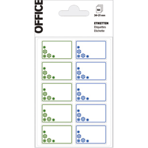 Tiefkühl-Etiketten 34 x 21 mm Pack zu 5 x 50 Stück