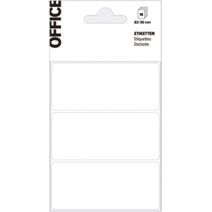 Office Etiketten 82 x 36 mm weiss Pack zu 5 x 18 Stück