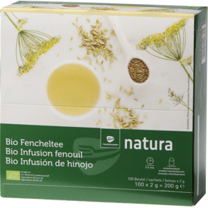 Natura Bio Fencheltee im Aromaschutzbeutel, 100 x 2 g Natura Bio Fencheltee im Aromaschutzbeutel, 100 x 2 g