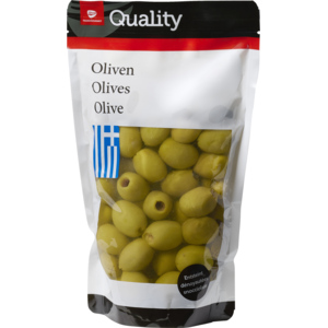 Quality Griechische Oliven Chalkidiki extra gross, grün, entsteint, 950 g