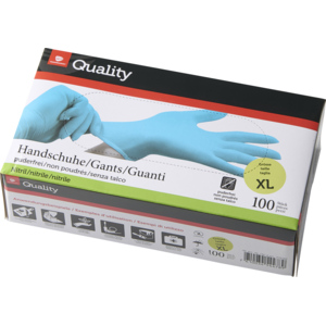 Quality Einweghandschuhe Nitril, Grösse XL, blau, 10 x 100 St