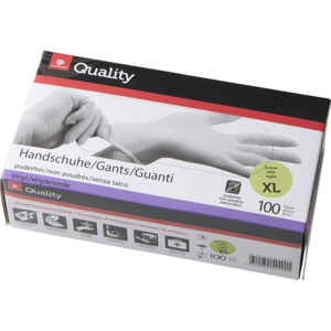 Quality Einweghandschuhe Vinyl, Grösse XL, weiss, 10 x 100 St