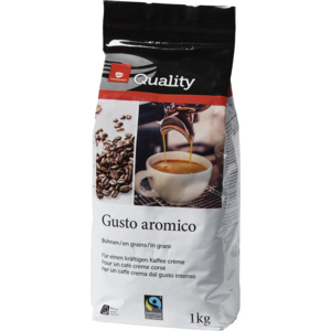 Quality Fairtrade Gusto Aromico Kaffeebohnen, 10 x 1 kg Quality Fairtrade Gusto Aromico Kaffeebohnen, 10 x 1 kg
