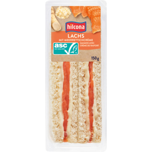 Hilcona Dreieck-Sandwich Lachs, 150 g Hilcona Dreieck-Sandwich Lachs, 150 g