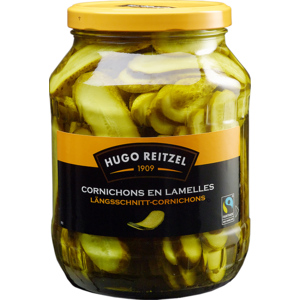 Hugo Reitzel Fairtrade, Max Havelaar, Cornichons,Längsschnitt, 6 x 1,6 kg Hugo Reitzel Fairtrade, Max Havelaar, Cornichons,Längsschnitt, 6 x 1,6 kg