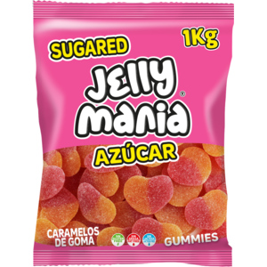 Jake Jellymania Peach Hearts, 1 kg Jake Jellymania Peach Hearts, 1 kg