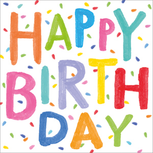 Atelier Servietten "Birthday Painting" 33 x 33 cm Pack zu 20 Stück