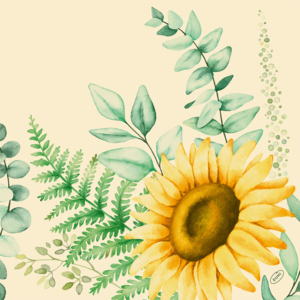 Klassik Servietten Sunflower dreams, 40 x 40 cm, 50 St