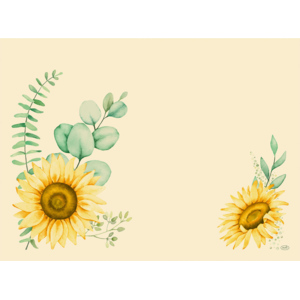 Bio Dunicel Tischset Sunflower dreams, 30 x 40 cm, 100 St