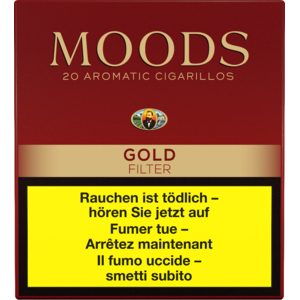 Moods Gold Filter, Pack zu 5 Etui x 20 Stück
