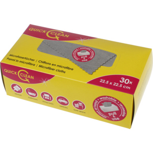Quick Clean Microfasertuch Box, Grau, 30 Stück