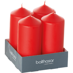 Zylinderkerzen 50 x 115 mm, 27h, rot, 4 St