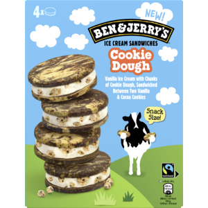 Ben & Jerry's Sandwich Cookie Dough, 7 x 4 x 68 ml Ben & Jerry's Sandwich Cookie Dough, 7 x 4 x 68 ml