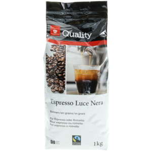 Quality Fairtrade Luce Nera Espresso Kaffeebohnen, 10 x 1 kg Quality Fairtrade Luce Nera Espresso Kaffeebohnen, 10 x 1 kg