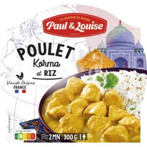 Paul & Louise Poulet Korma mit Reis, 300 g Paul & Louise Poulet Korma mit Reis, 300 g
