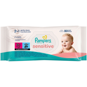 Pampers Feuchttücher Sensitive, Nachfüllbeutel, 80 St