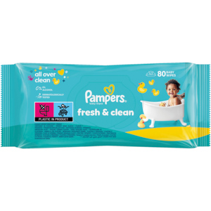 Pampers Feuchttücher Fresh, Nachfüllbeutel, 80 St Pampers Feuchttücher Fresh, Nachfüllbeutel, 80 St