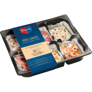 Rapelli Mini Canapé assortiert, 70 g, 1/4