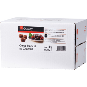 Quality Coeur fondant au chocolat, tiefgekühlt, 18 x 95 g