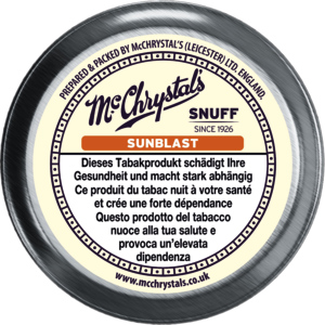 MC CHRYSTAL'S Sunblast Snuff Tin 8.75g MC CHRYSTAL'S Sunblast Snuff Tin 8.75g