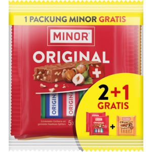 Minor Orig. 2 +1 Gratis Crunchy, 333 g Minor Orig. 2 +1 Gratis Crunchy, 333 g