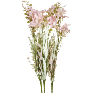 Zweig mit Blüten und Blättern, 72 cm, 3 Stück Zweig mit Blüten und Blättern, 72 cm, 3 Stück