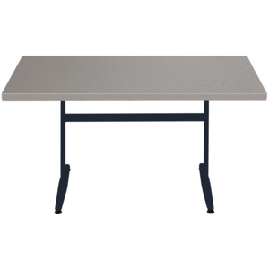 HKP Tisch, grau, 140 x 80 cm, untergestell schwarz HKP Tisch, grau, 140 x 80 cm, untergestell schwarz