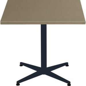 HKP Tisch, beige, 80 x 80 cm, untergestell schwarz